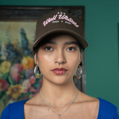 BASEBALL CAP BROWN AND PINK