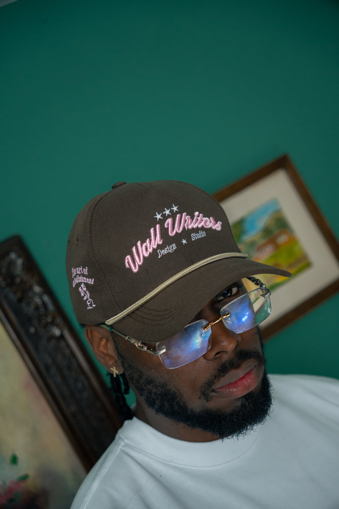 BASEBALL CAP BROWN AND PINK