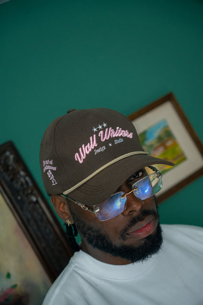 BASEBALL CAP BROWN AND PINK