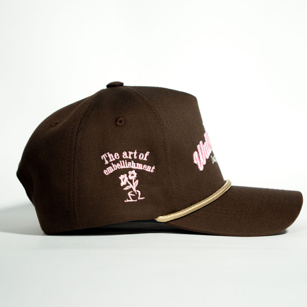 BASEBALL CAP BROWN AND PINK
